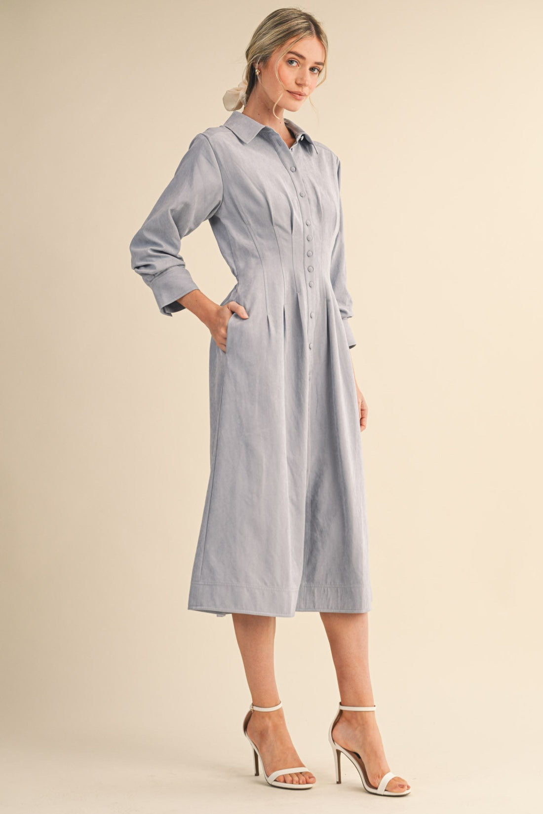 Bree Pleated Midi Dress