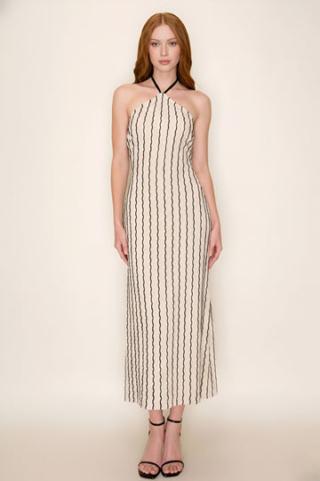Sammy Halter Striped Dress