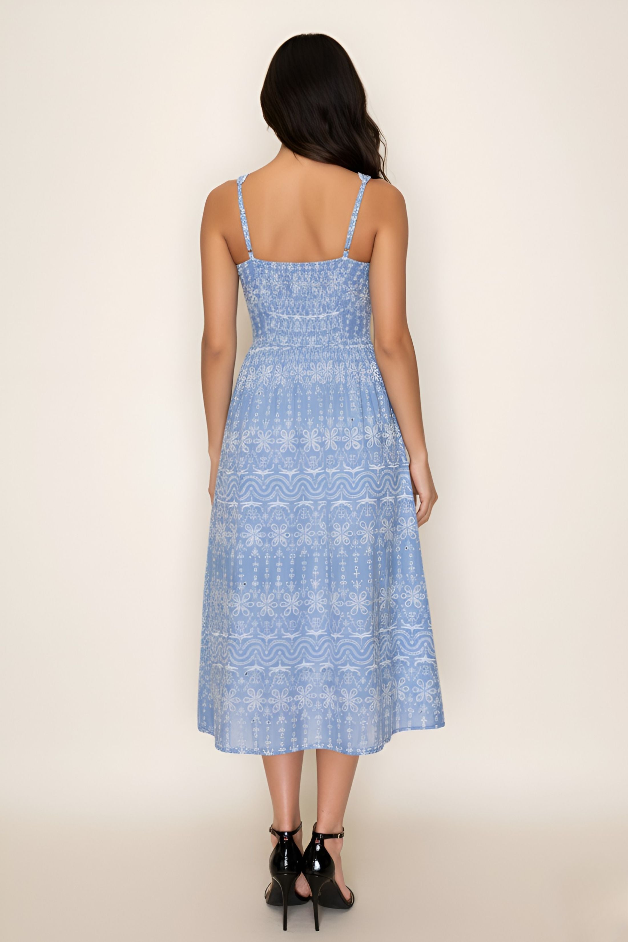 Aria Patterned Midi Dress