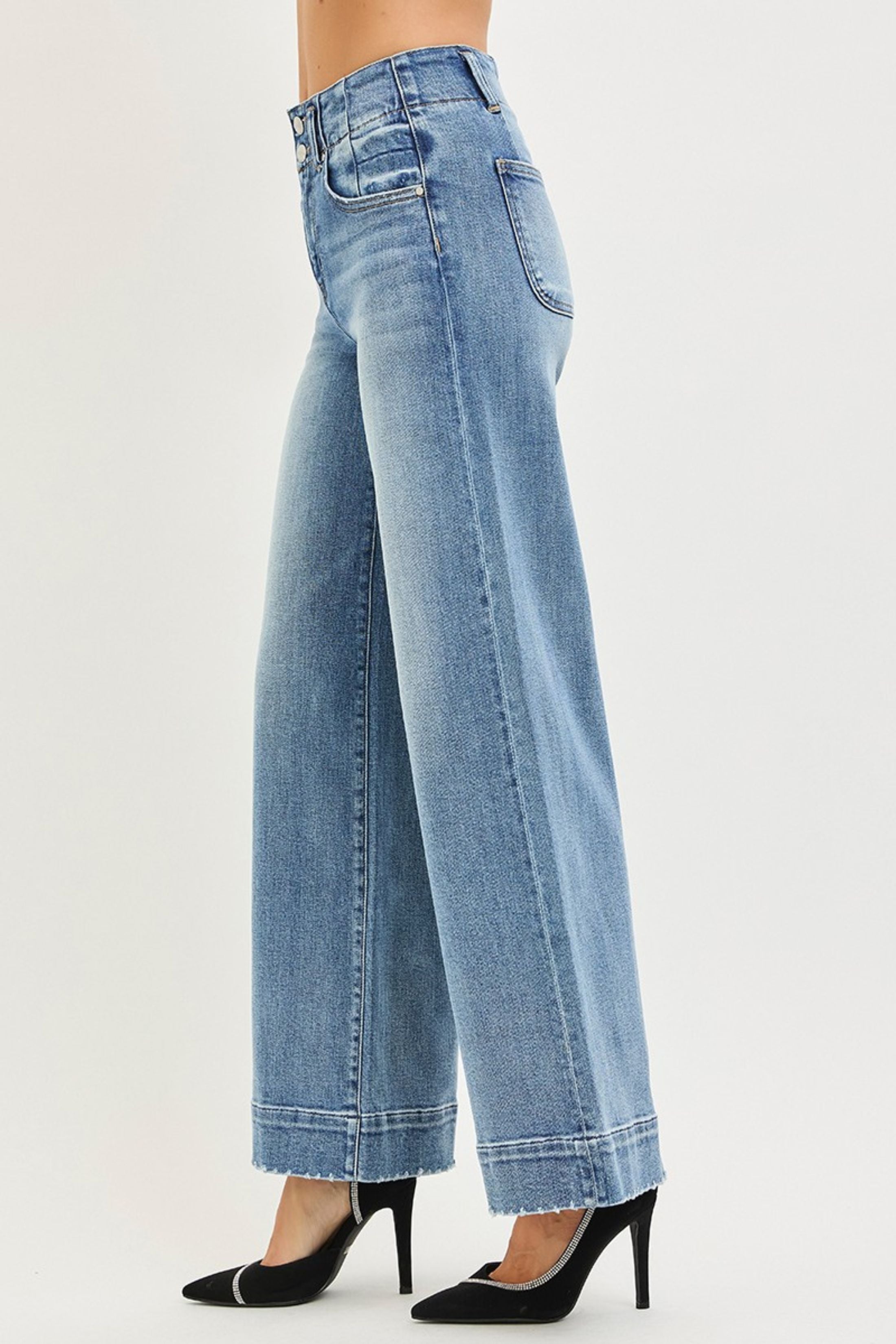 Rae Wide Seam Detail Jeans