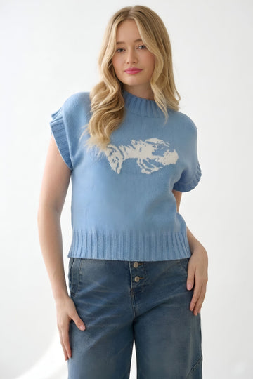 Tilly Sleeveless Lobster Sweater