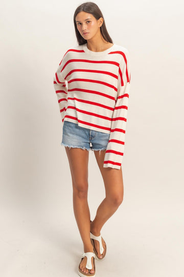 Aubrey Lightweight Striped Sweater