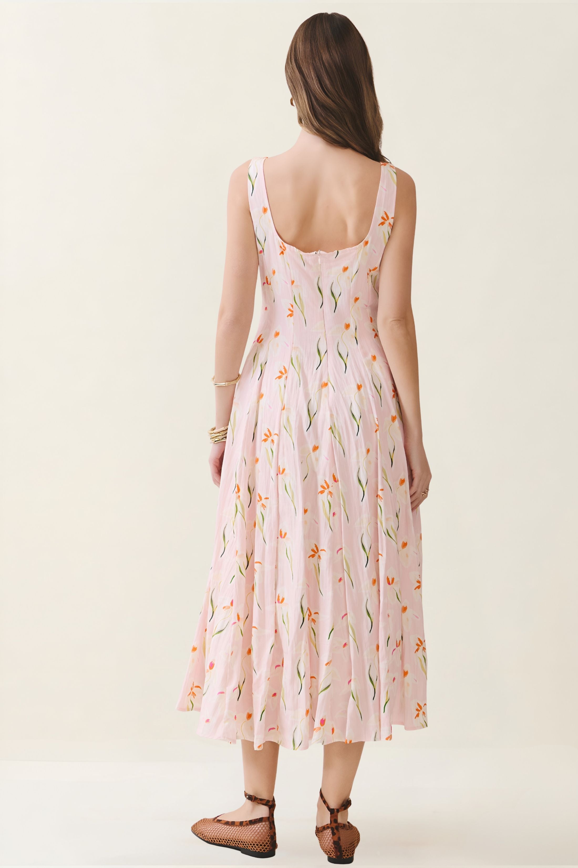 Lucy Floral Detail Midi Dress