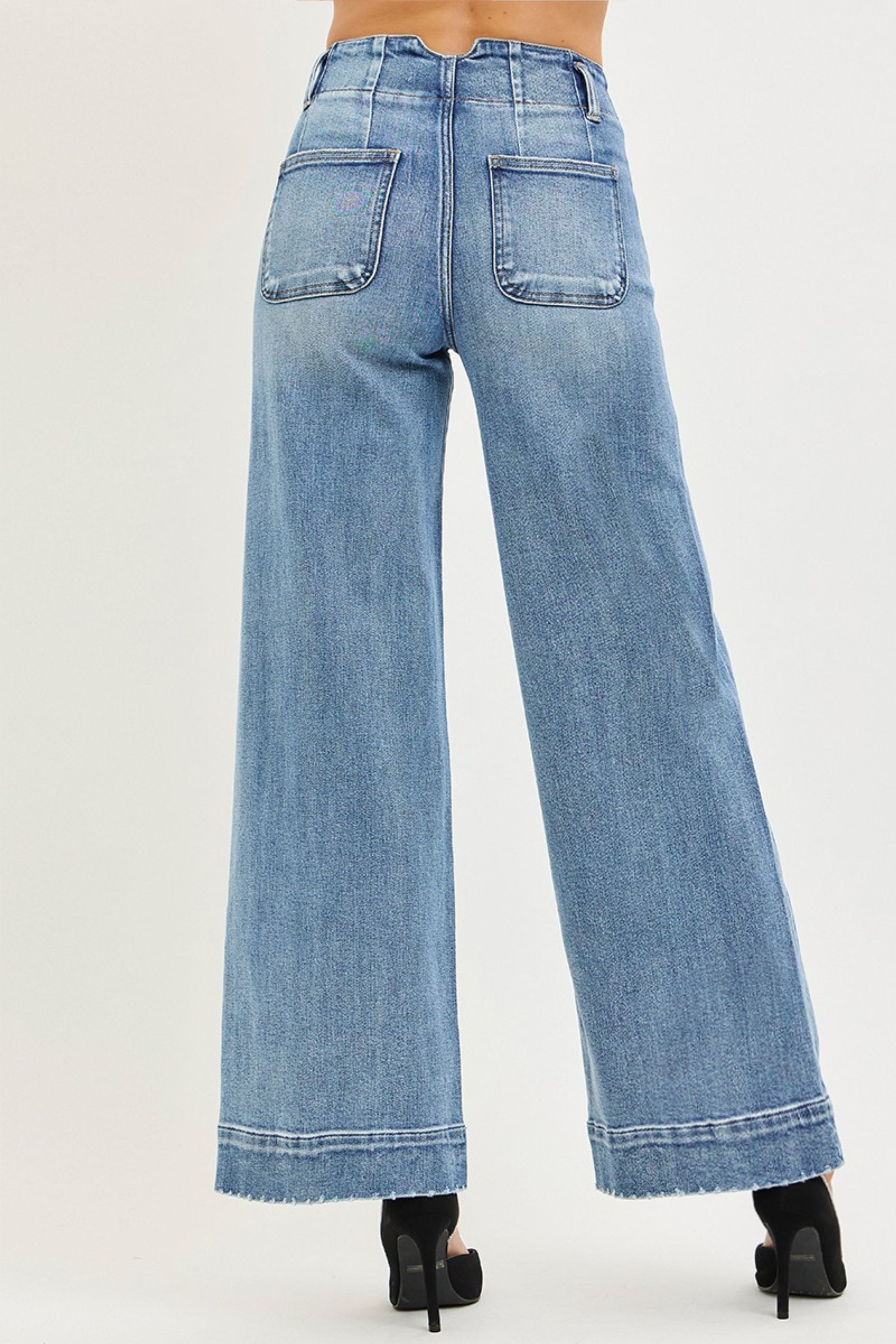 Rae Wide Seam Detail Jeans