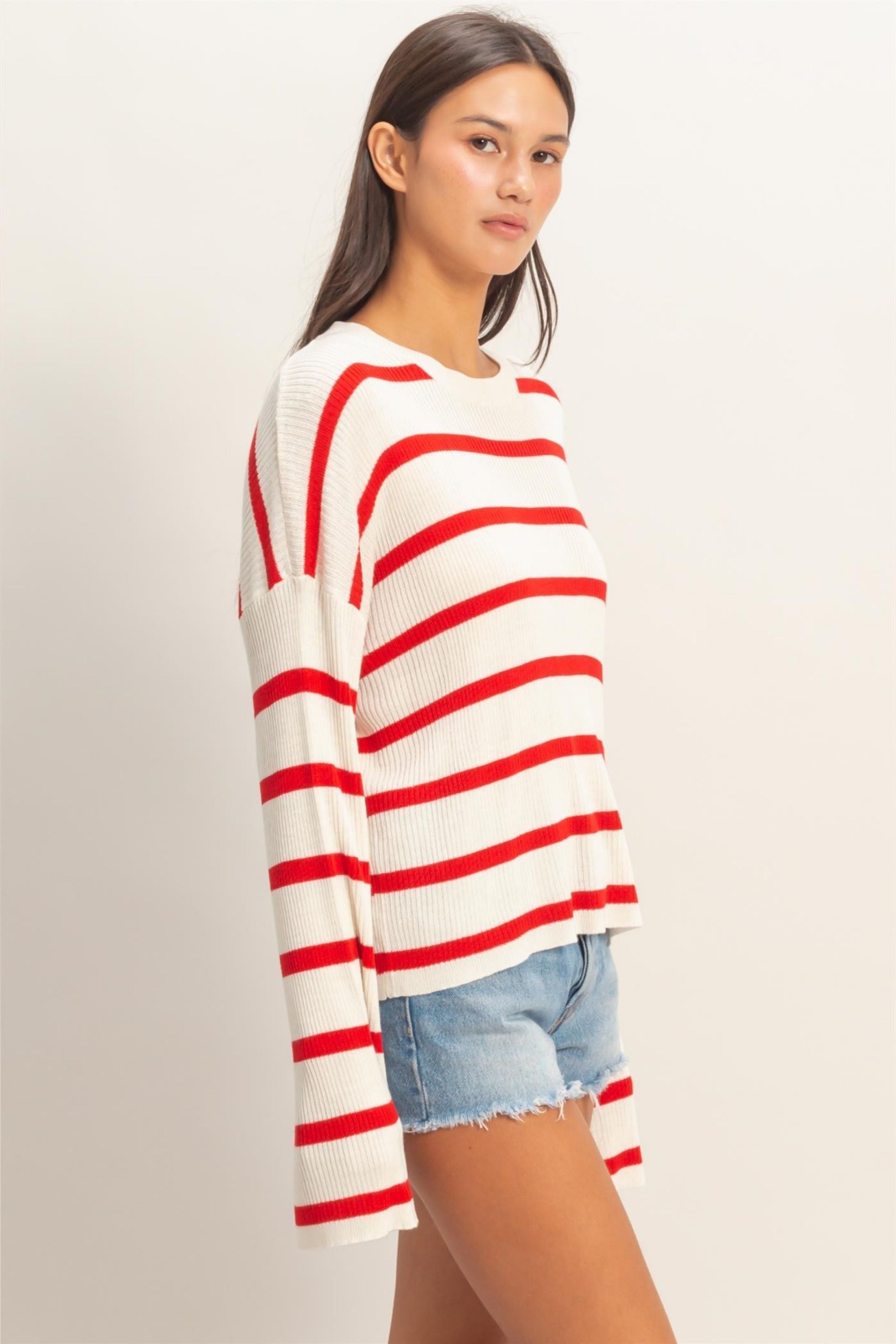 Aubrey Lightweight Striped Sweater