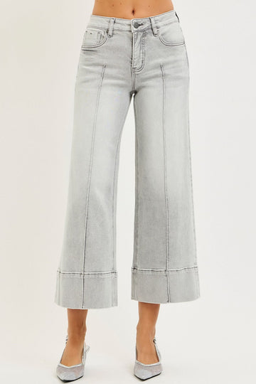 Sarah Wide Leg Pintuck Jeans