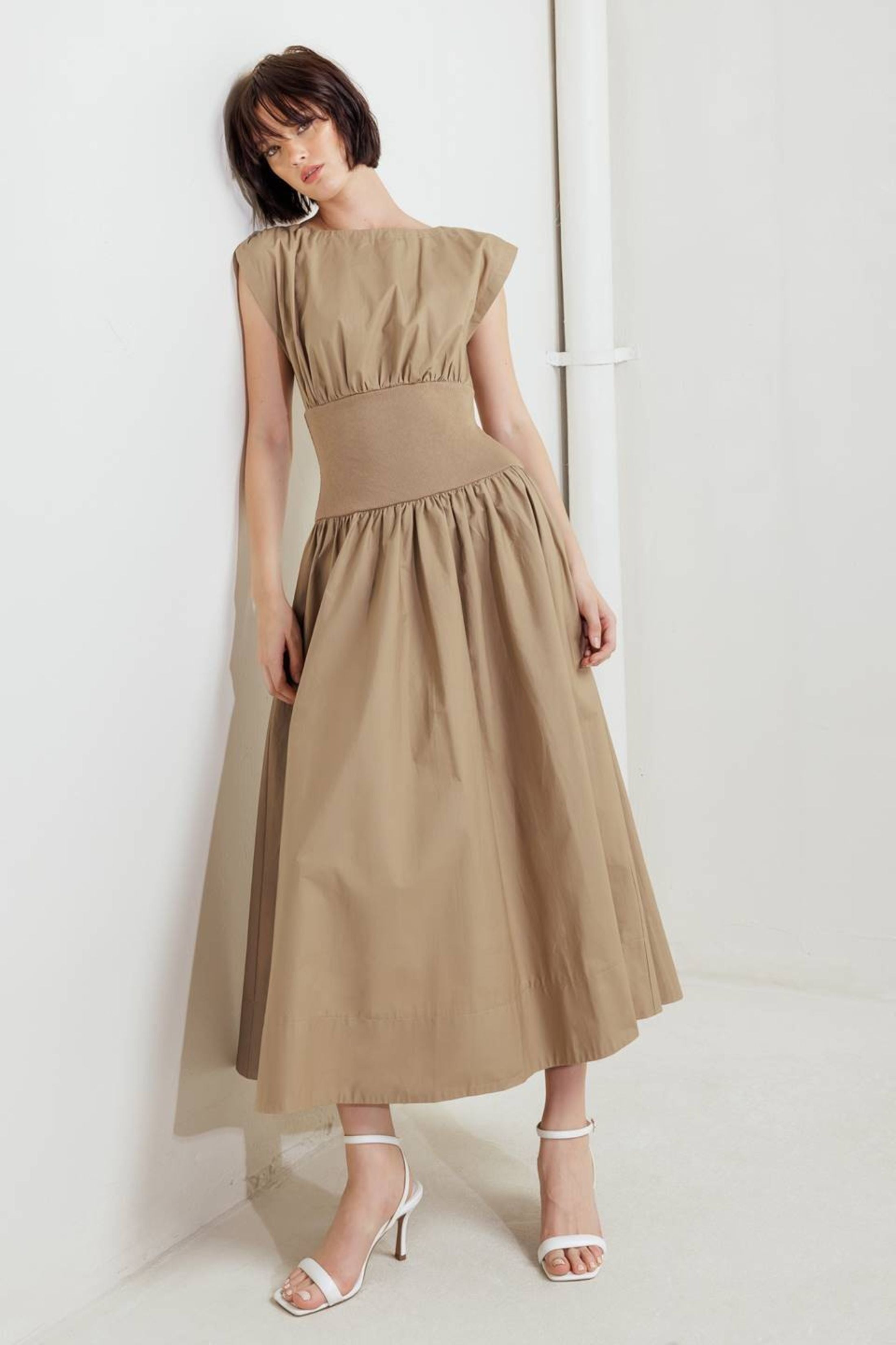 Juniper Solid Midi Dress