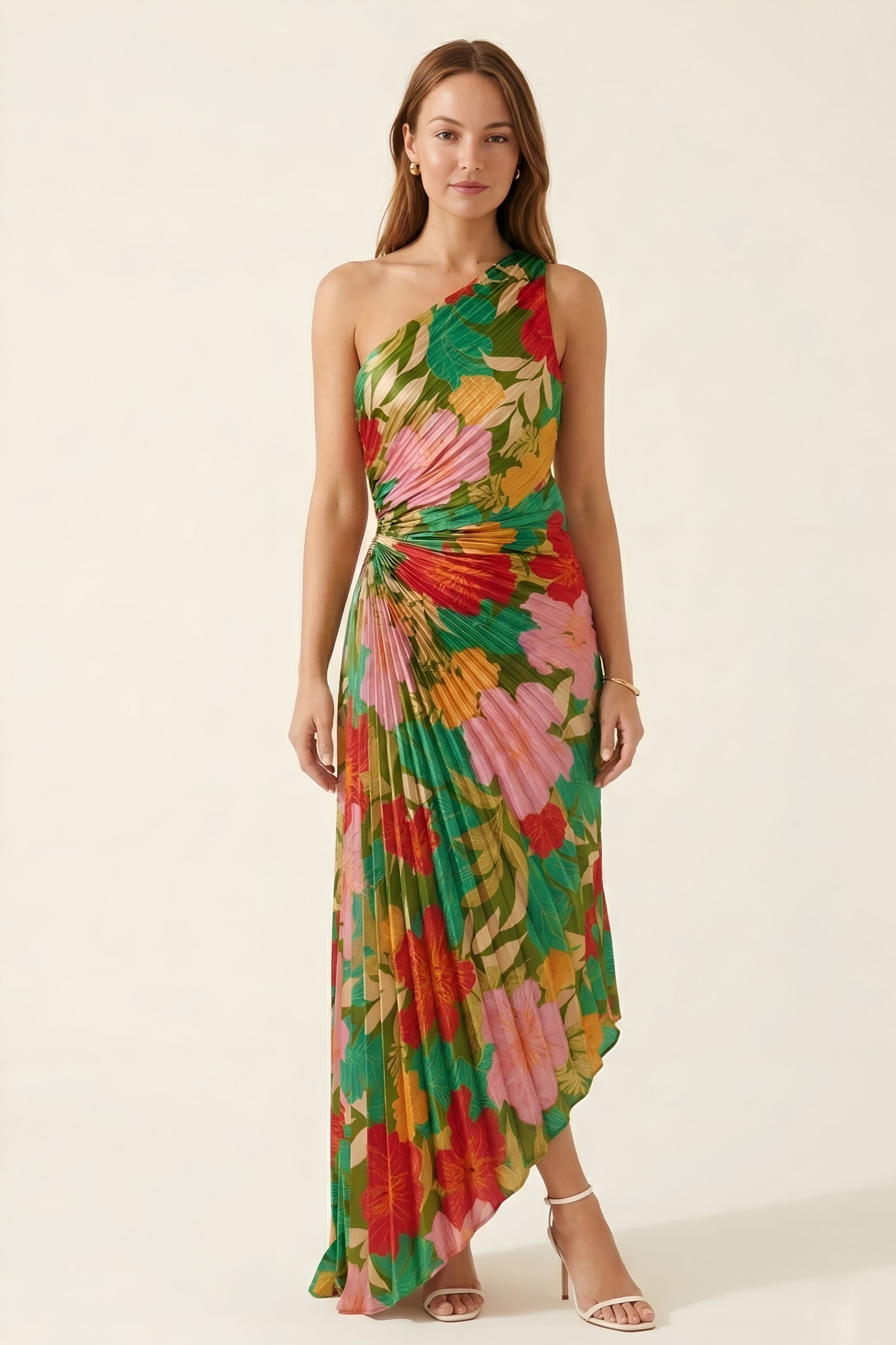 Emma Ibiza Garden Pleated Dress