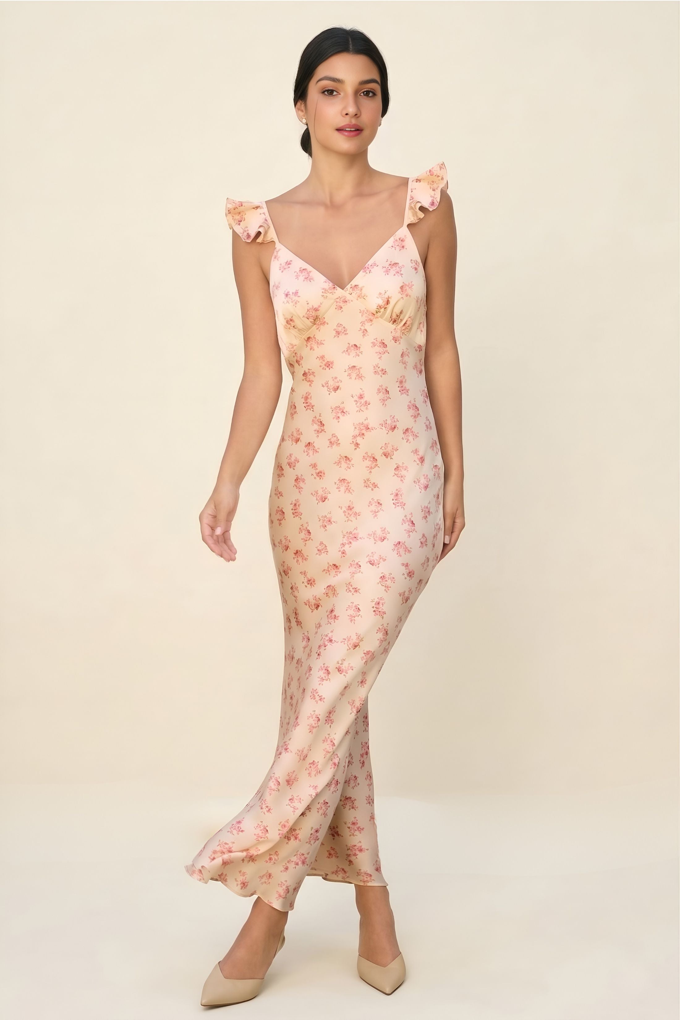 Jules Peach Whip Maxi Dress