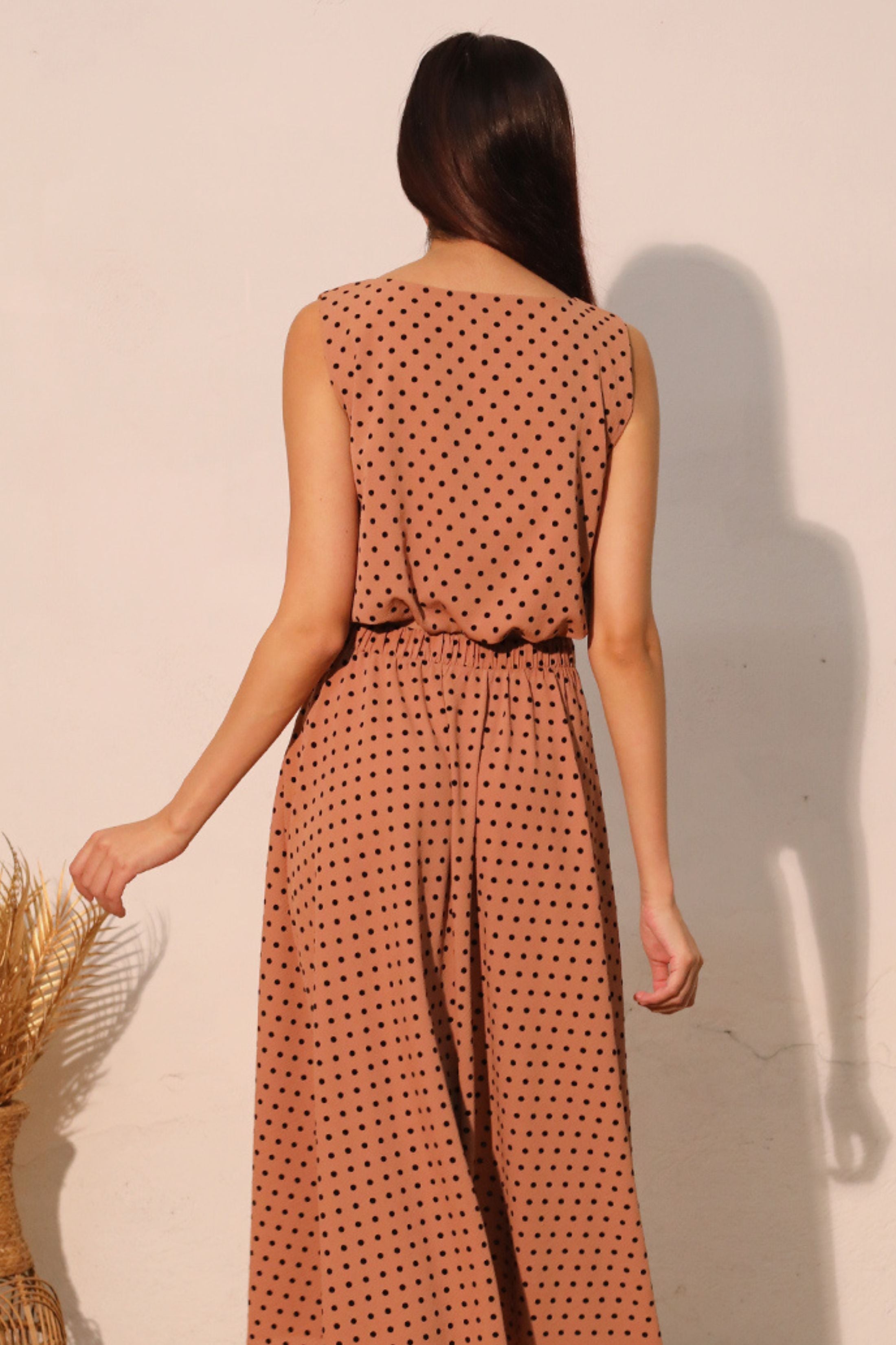 Lucy Flocked Polka Dot Bubble Crop Top