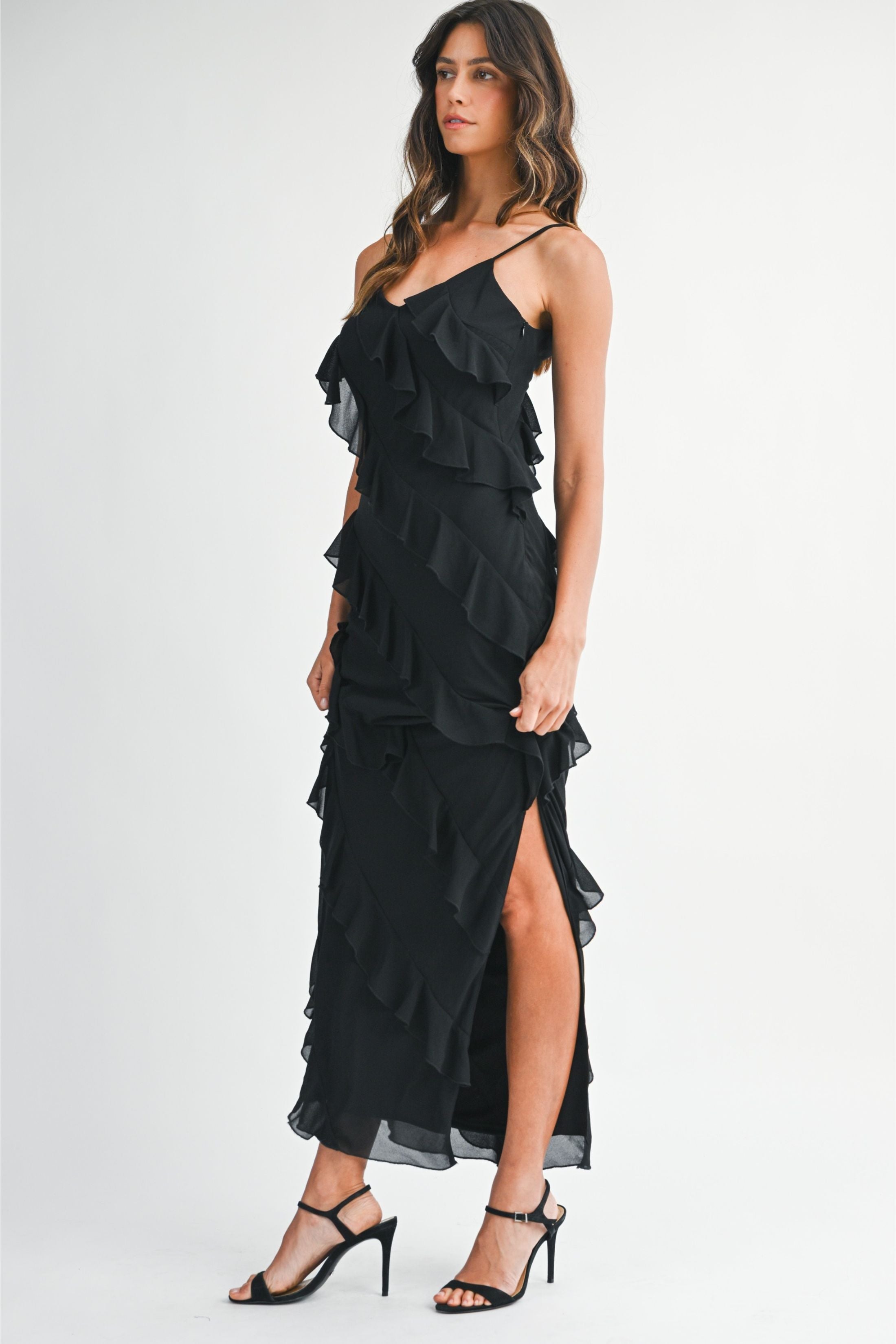 Nina Ruffle Tiered Maxi Dress