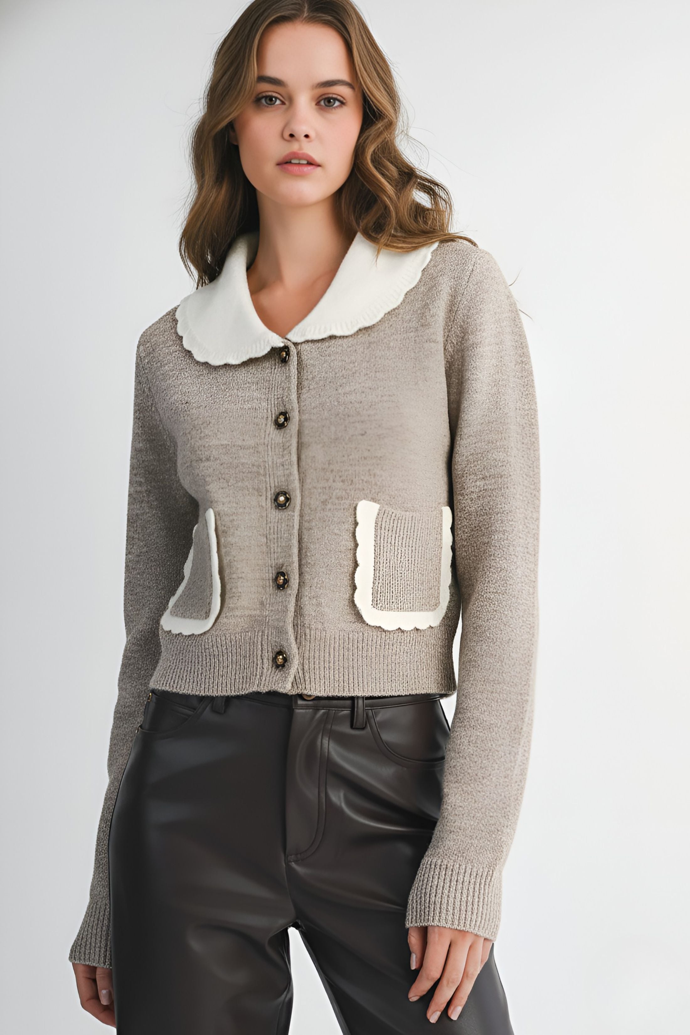 Aria Collared Knit Cardigan