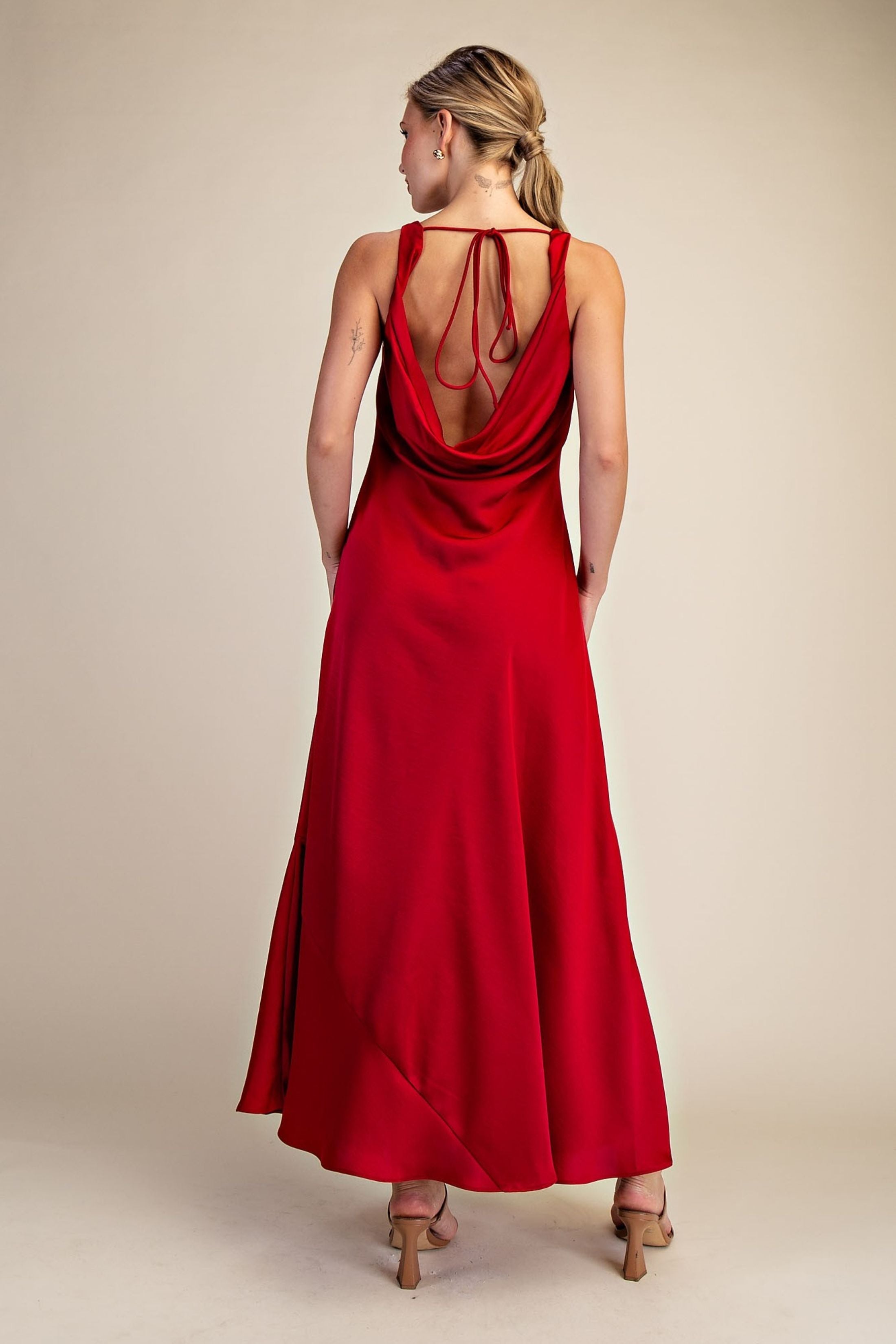 Noelle Satin Maxi Dress