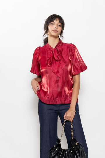 Carrie Short Puff Sleeve Top