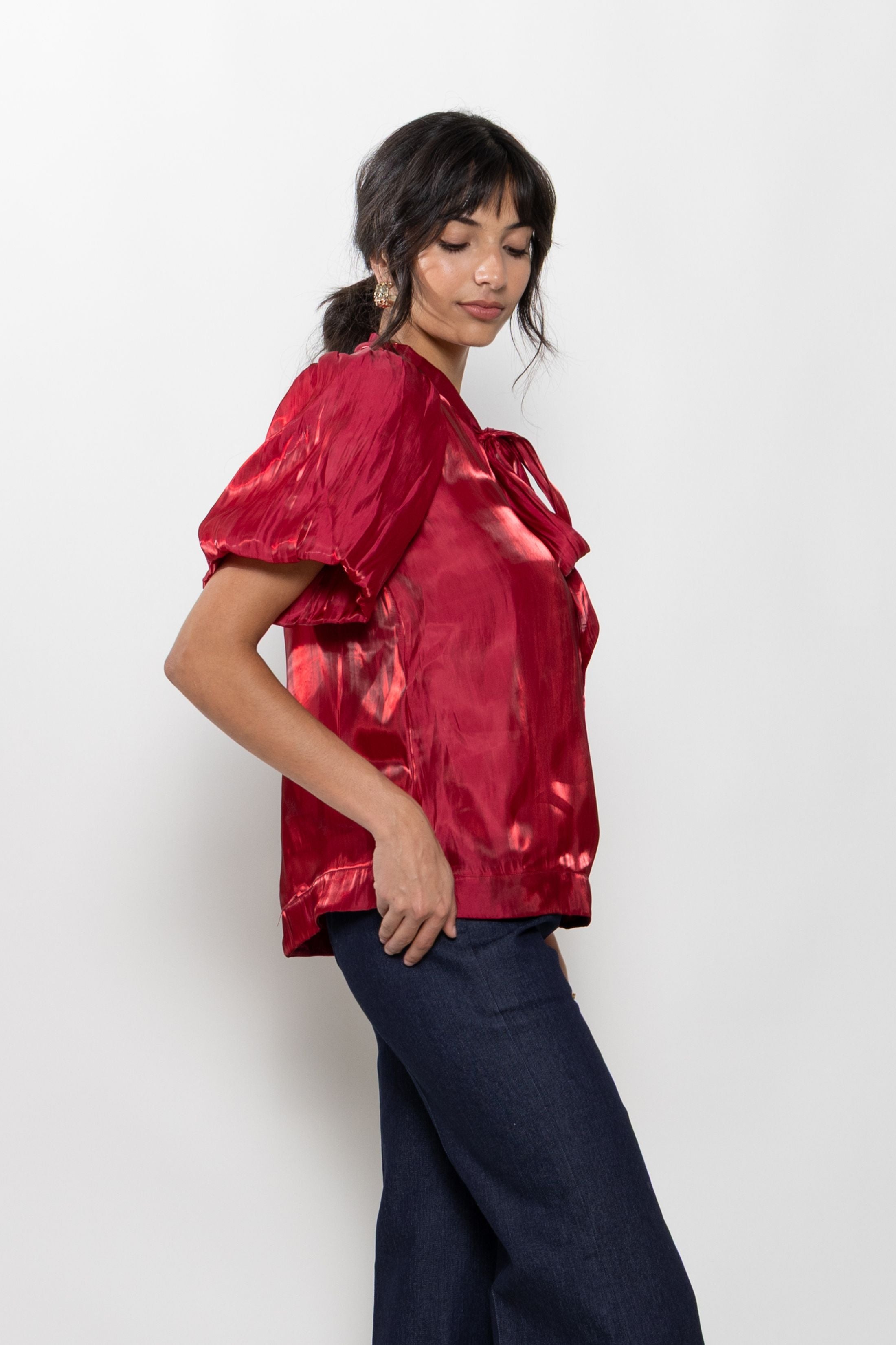 Carrie Short Puff Sleeve Top