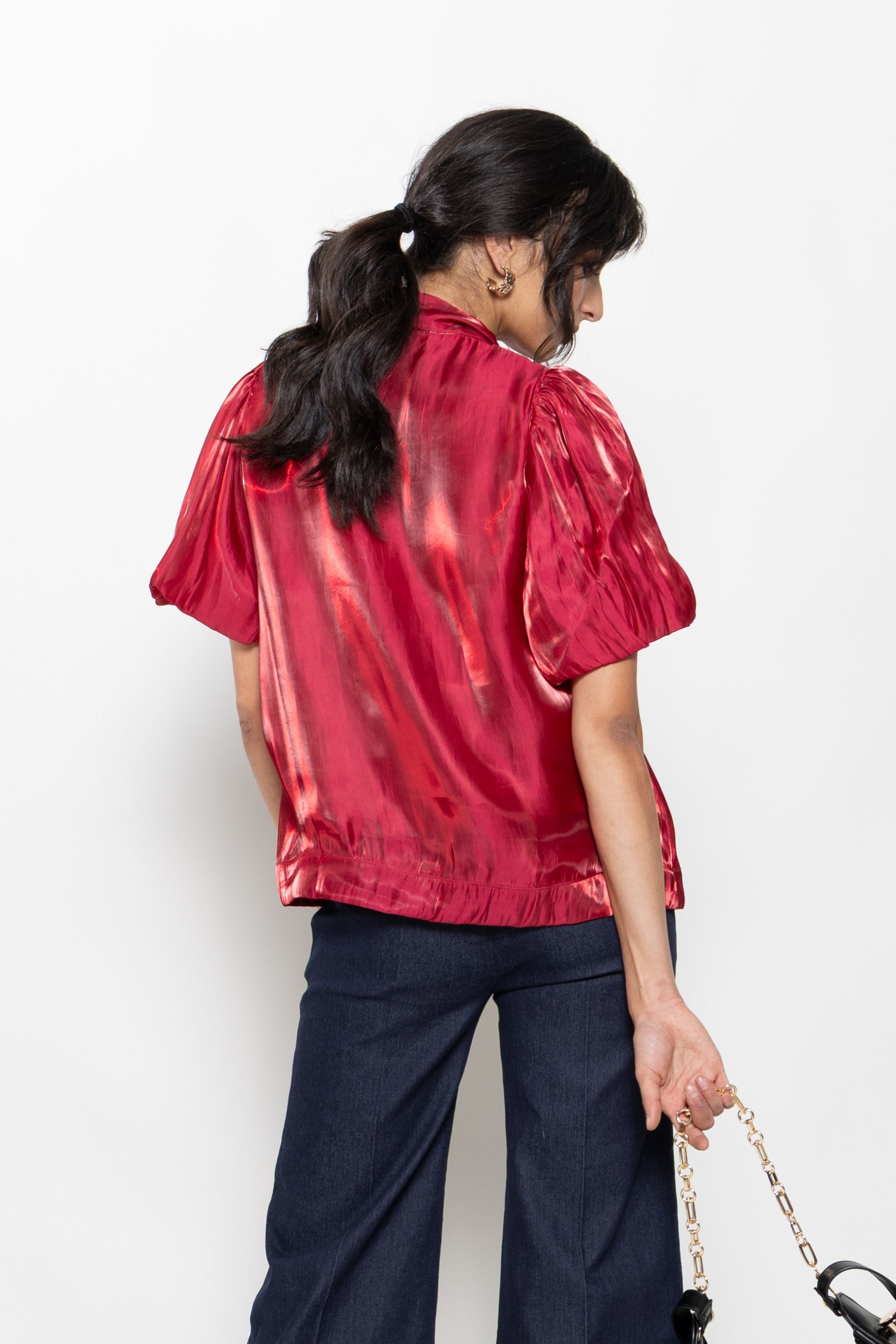 Carrie Short Puff Sleeve Top