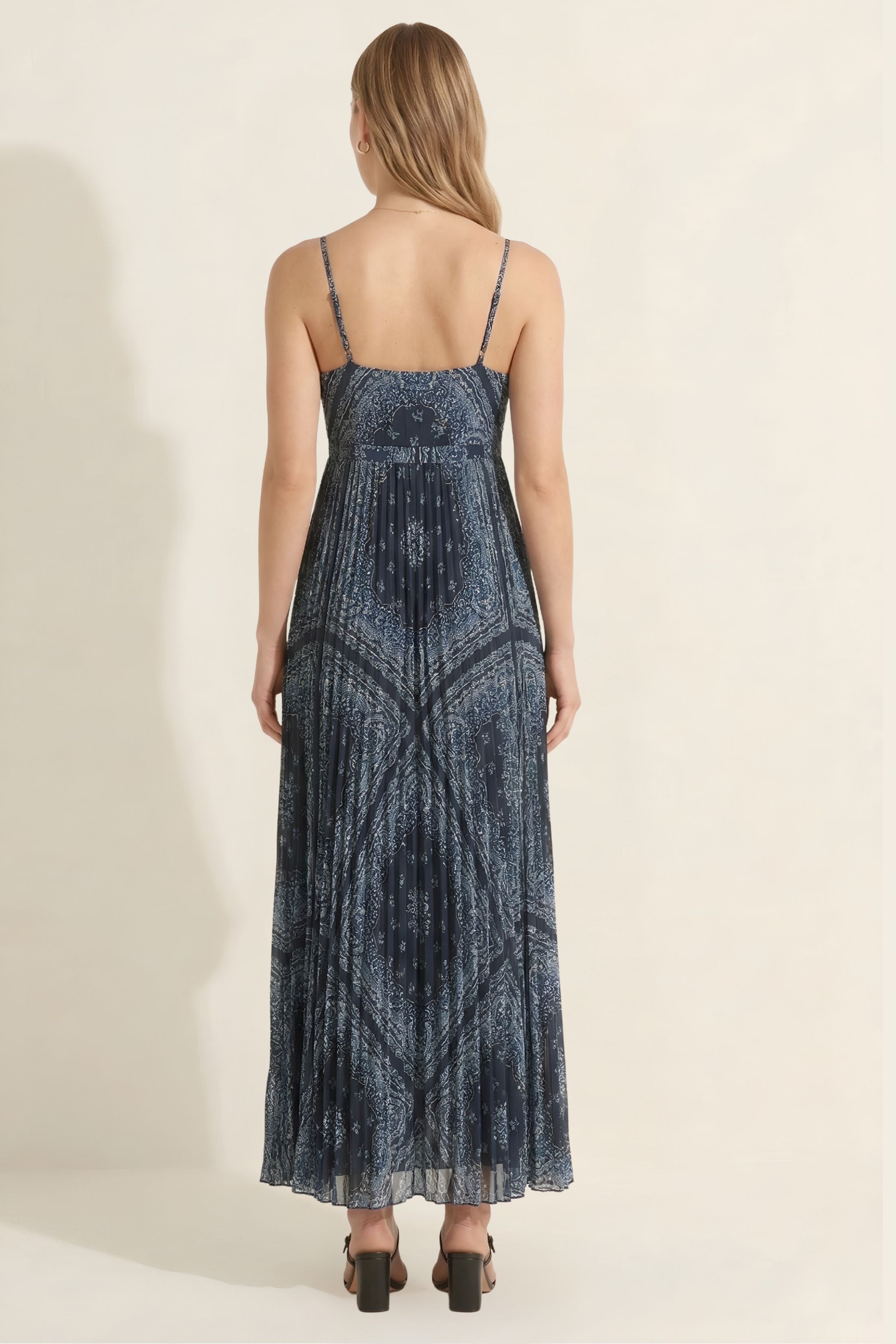 Natalie Pleated Maxi Dress