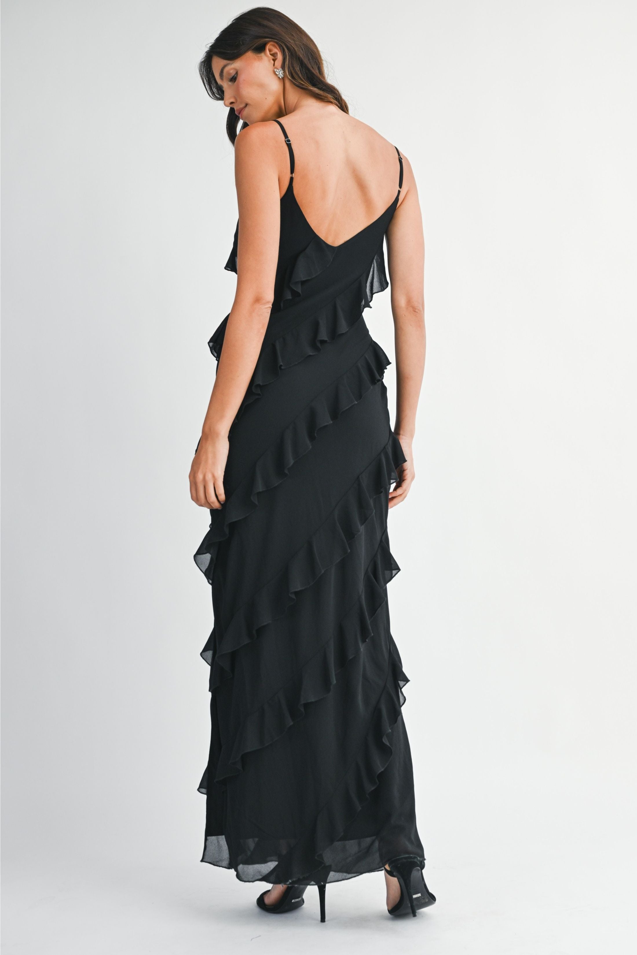 Nina Ruffle Tiered Maxi Dress