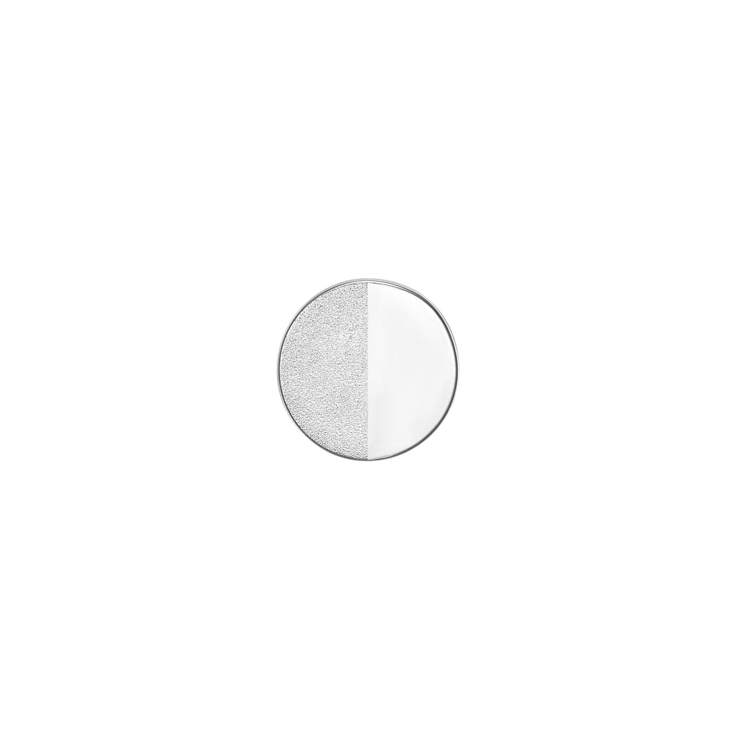 Solid Gold Disc Half Matte + Half Polish