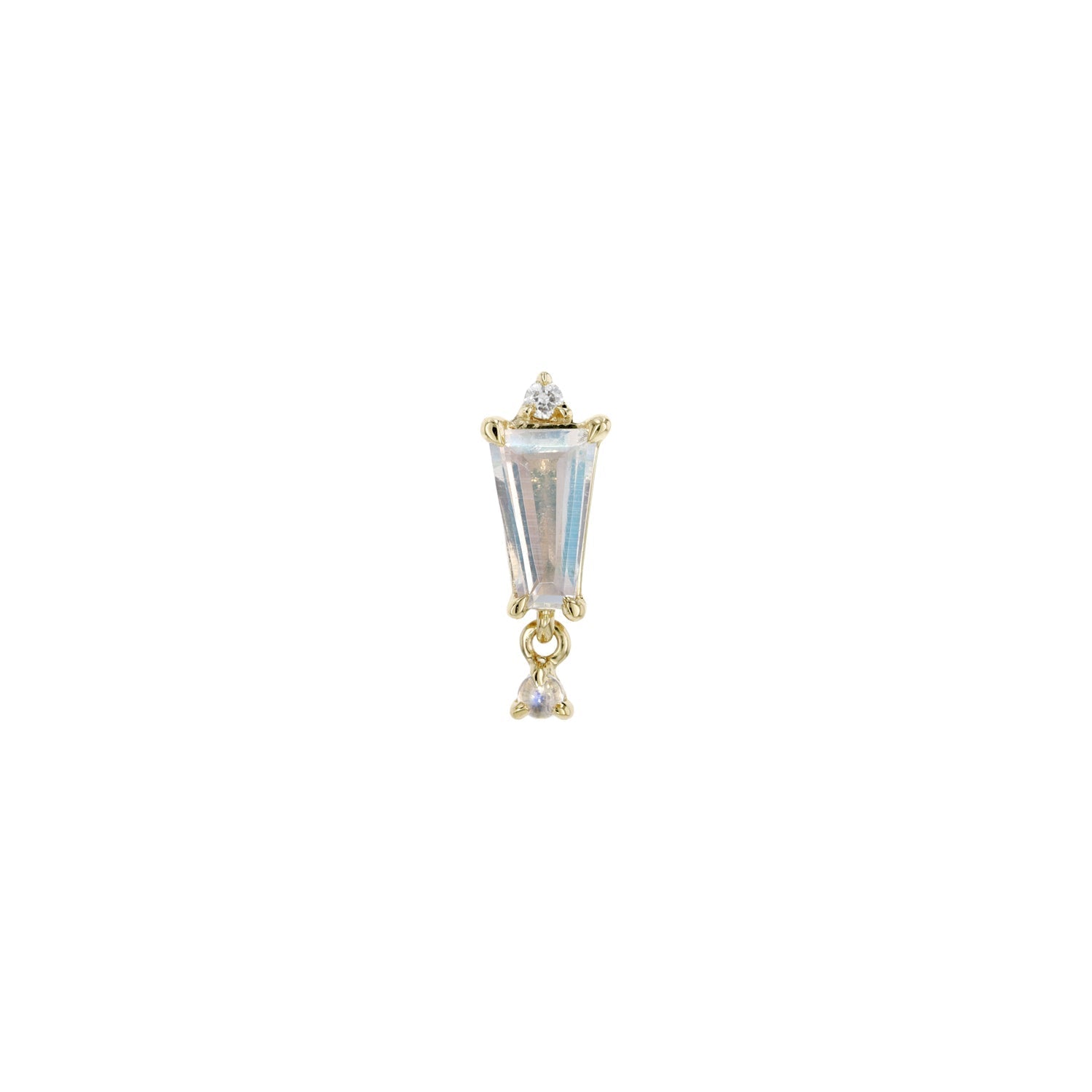 The Icon with Tapered Baguette Moonstone