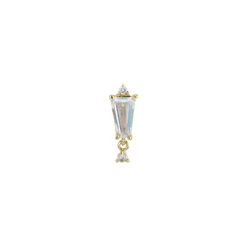 The Icon with Tapered Baguette Moonstone