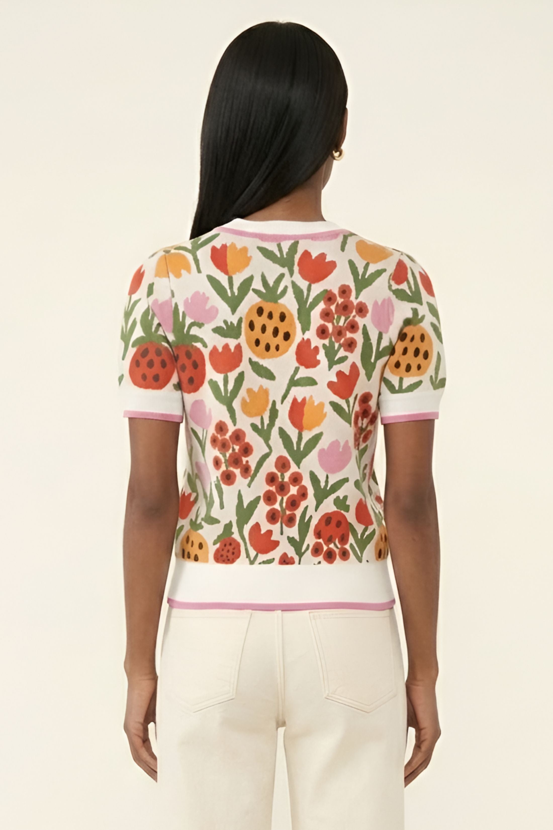 Trish Floral Sweater Top