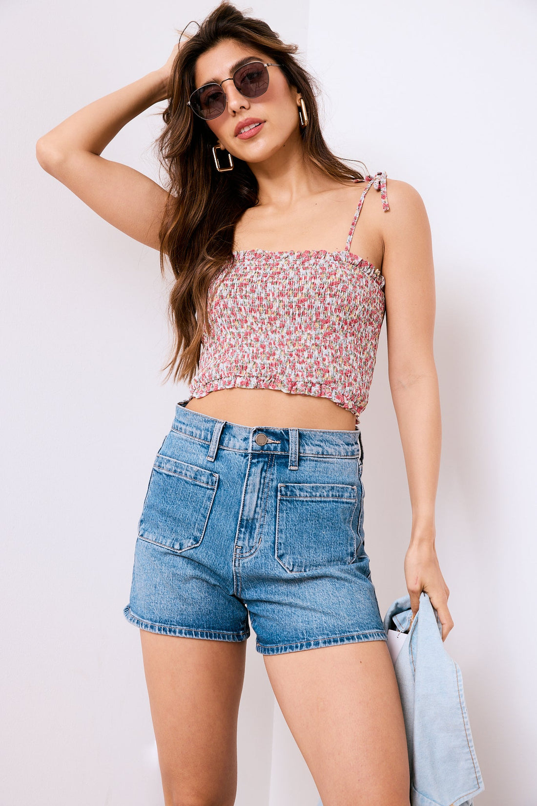 Doyle Floral Print Smocked Top