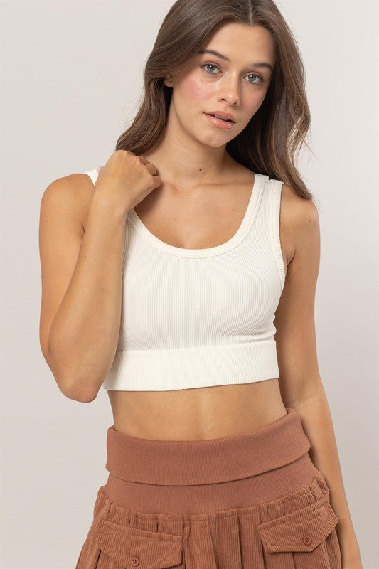 Washed Ribbed Bralette