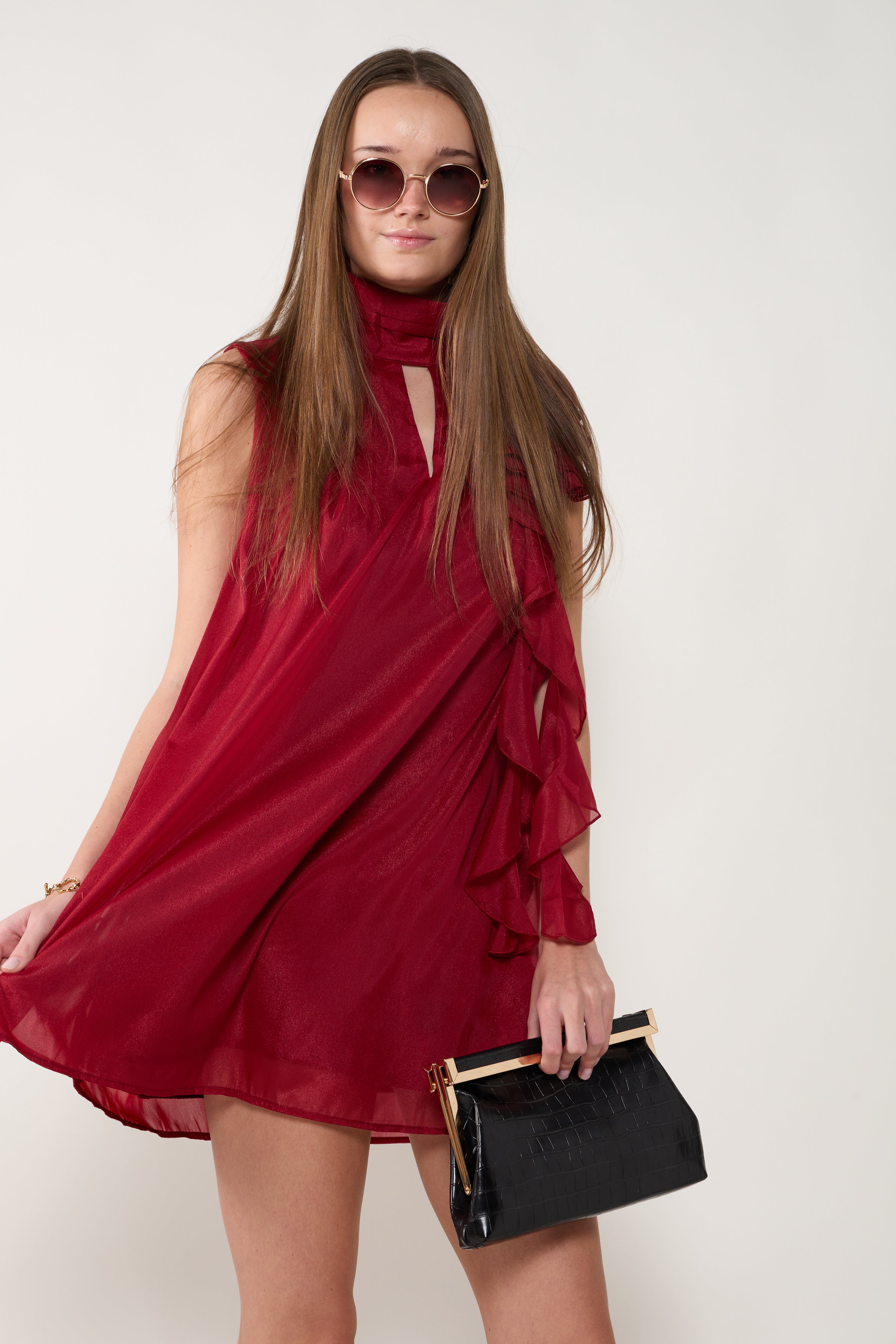 Elle High Neck Mini Dress