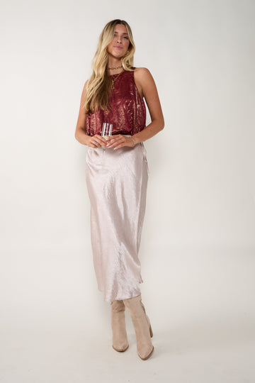 Terry Satin Skirt