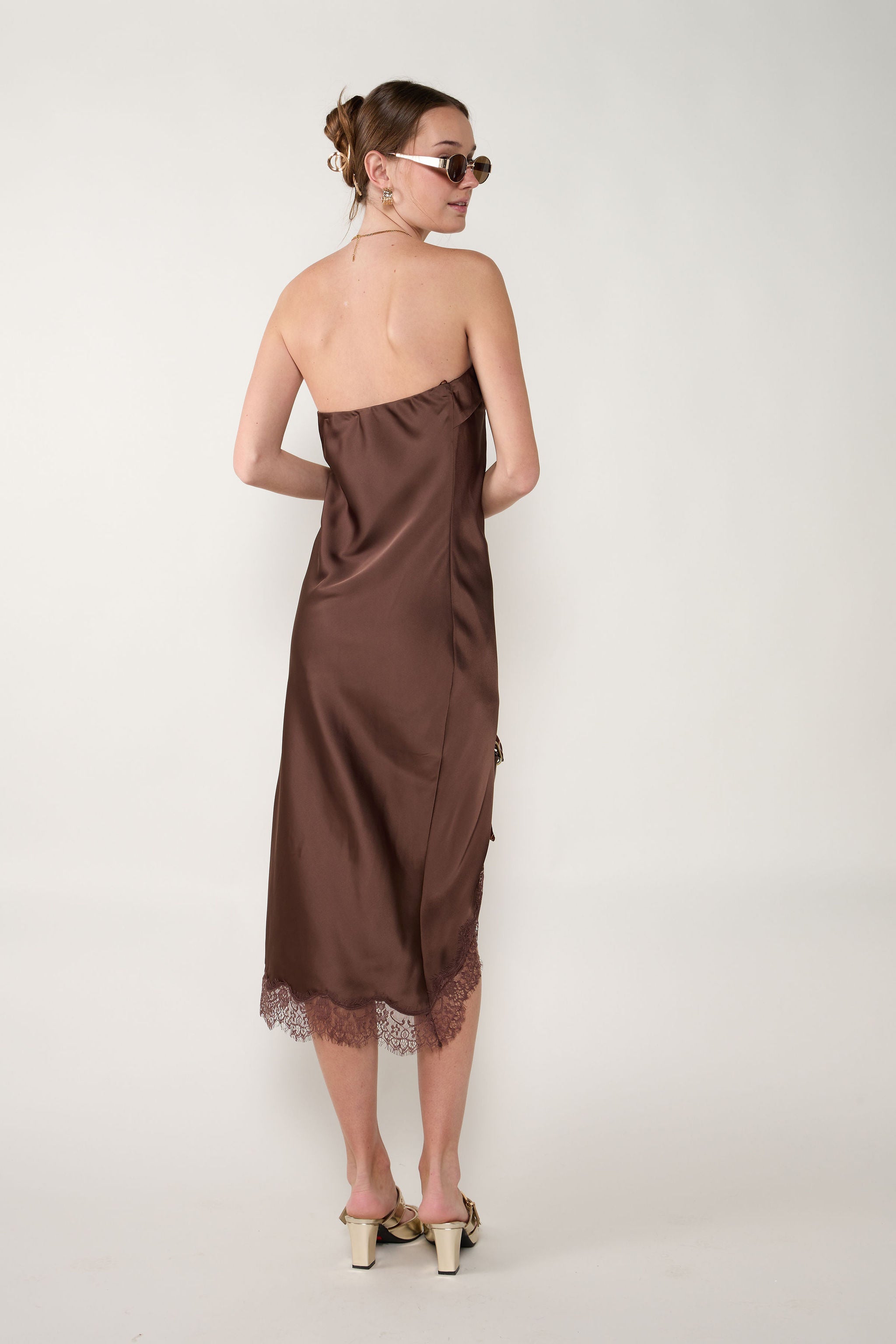 Lauren Strapless Lace Dress