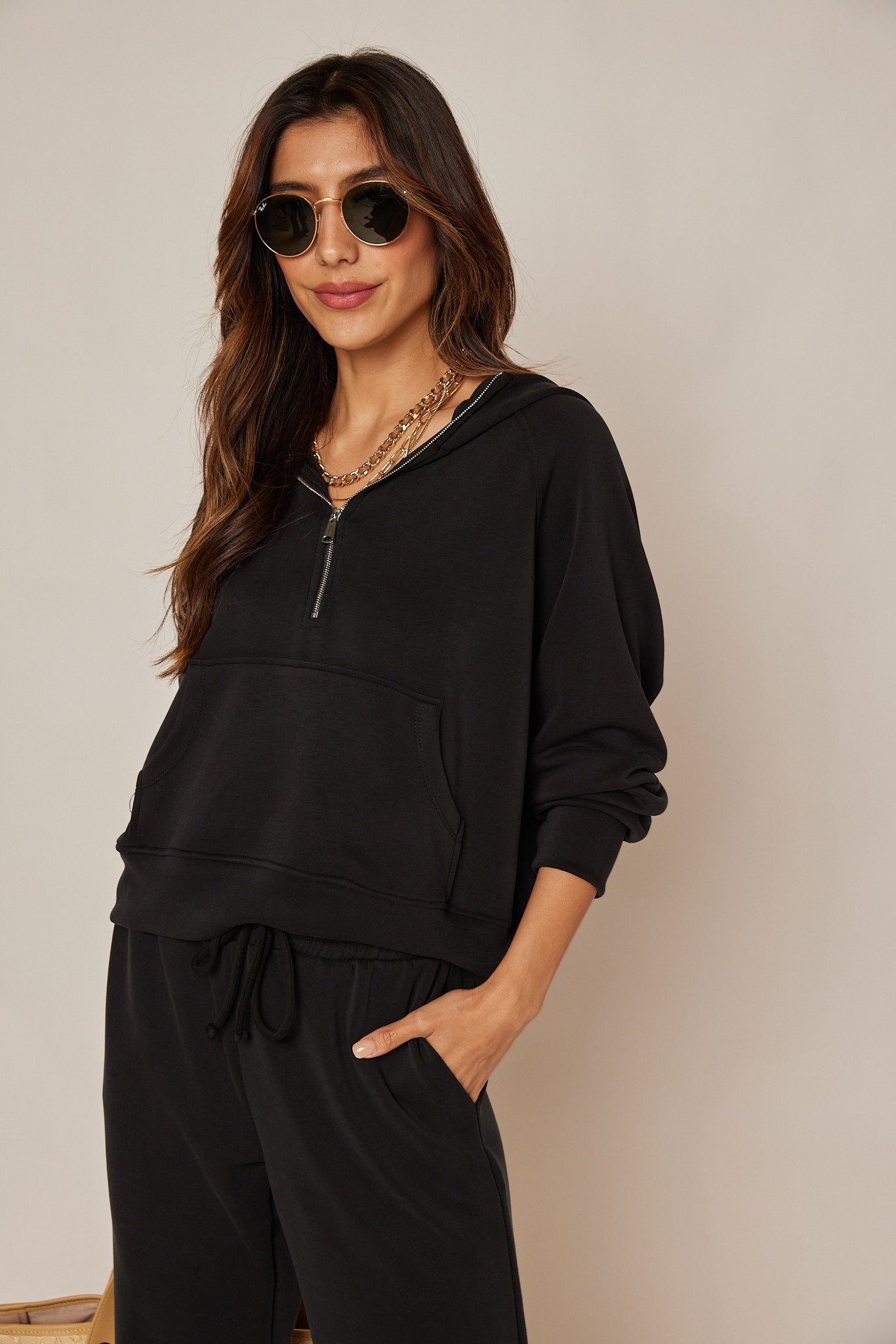 Shelly Scuba Zip Up Sweatshirt
