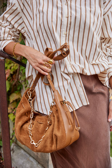 Karena Suede Shoulder Bag