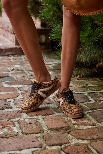 Galton Cheetah Micro Suede Sneakers