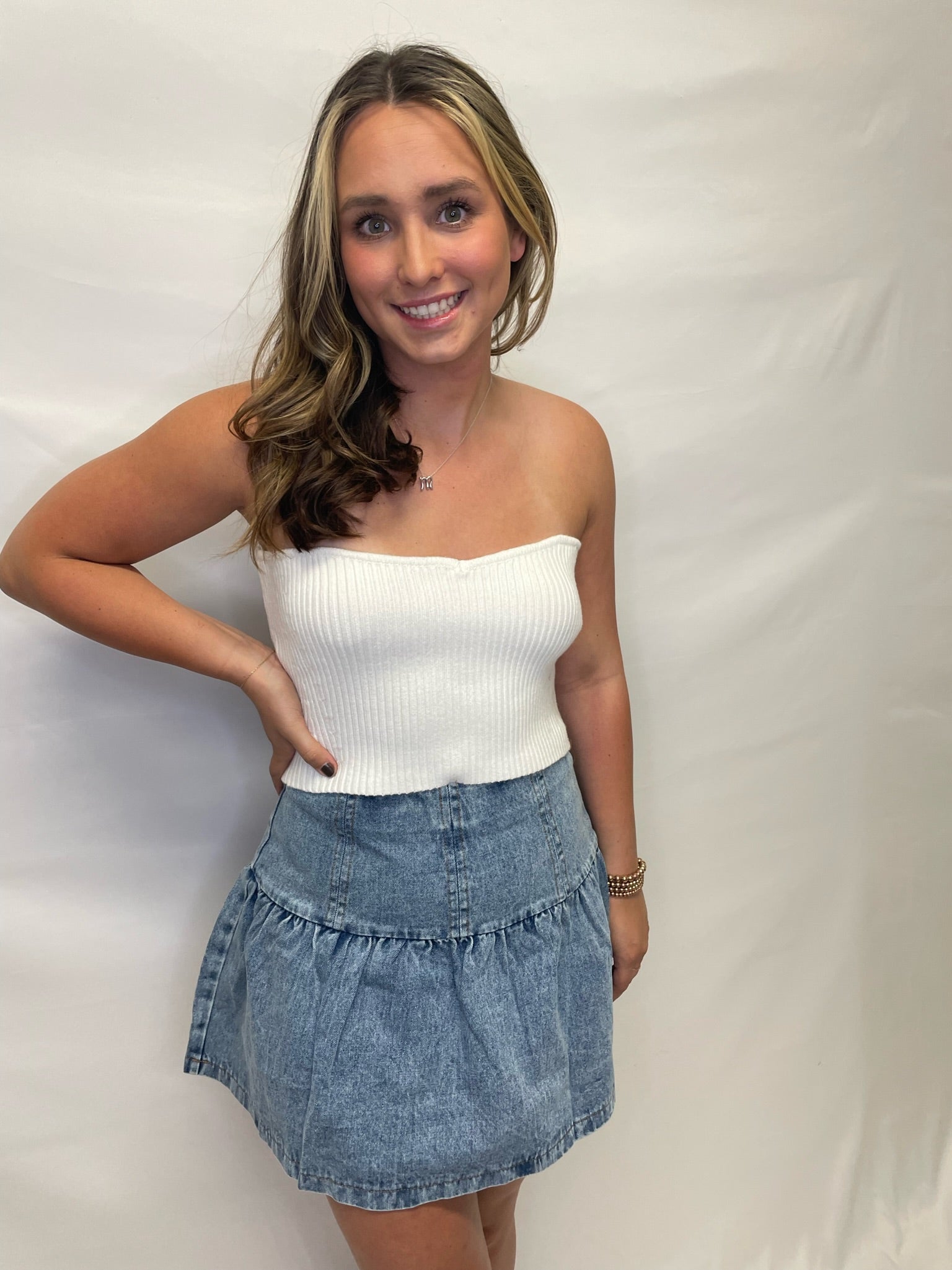 Crop Ribbed Sweater Top-SALE