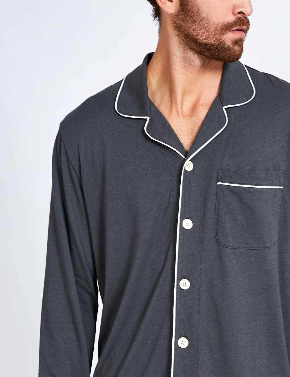 Men PJ Set Graphite