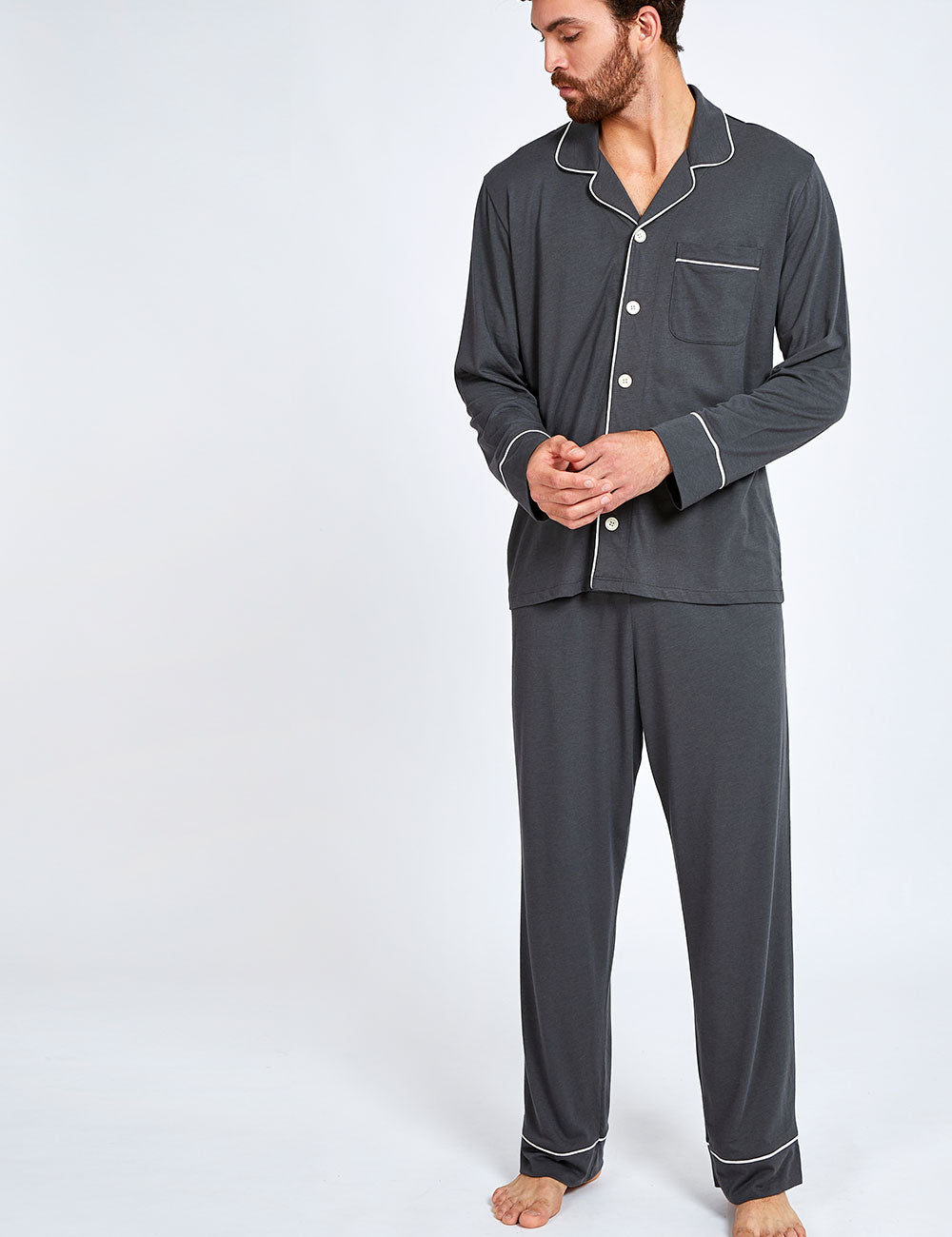 Men PJ Set Graphite